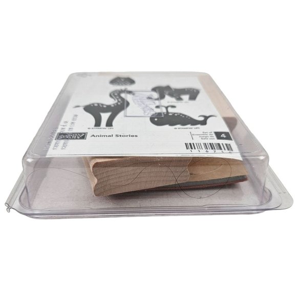 Stampin Up Animal Stories Set Rubber Stamps Wood Mount Scrapbooking Craft - Picture 6 of 6
